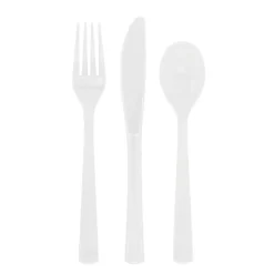 Plastikbestik Hvid