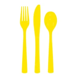 Plastikbestik Gul