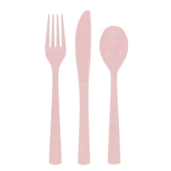 Plastikbestik Rosaguld