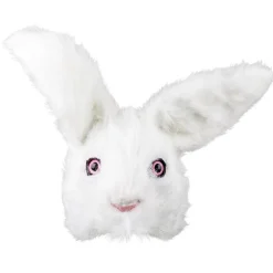 Plys Kanin Halvmaske Hvid