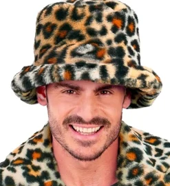 Plys Leopard Bøllehat