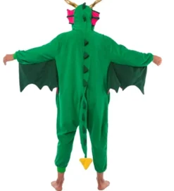 Plysset Drage Kostume Grøn
