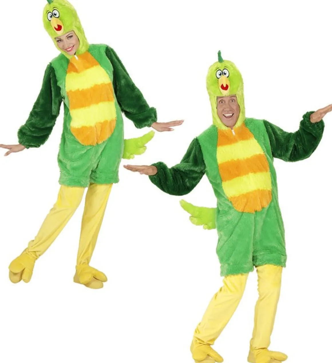 Plysset Grøn Fugl Kostume