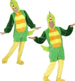 Plysset Grøn Fugl Kostume