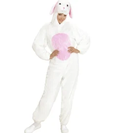 Plysset Hvid Kanin Kostume