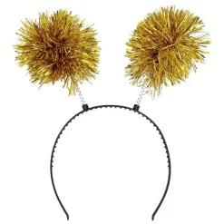 Pompom Hårbøjle Guld