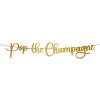 Pop the Champagne Bogstavbanner Guld
