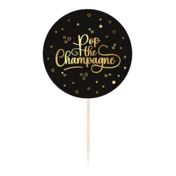 Pop the Champagne Kagepinde Sort/Guld