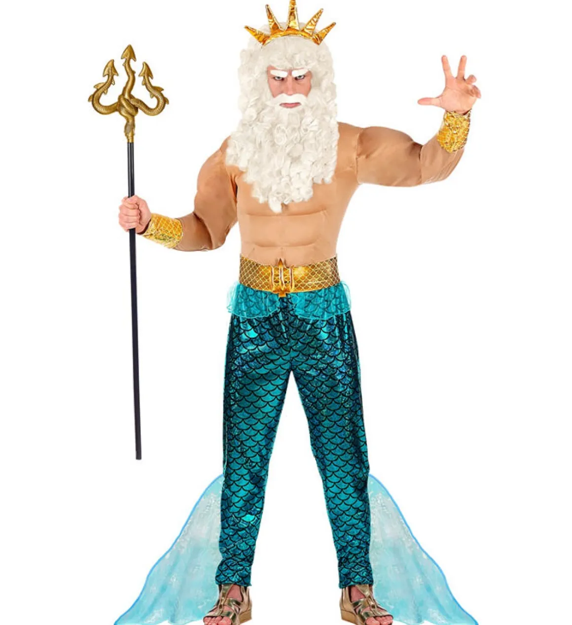 Poseidon Havets Gud Kostume