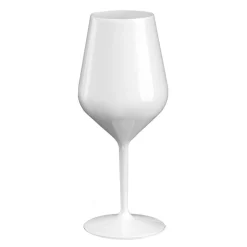 Premium Plastik Vinglas Hvid