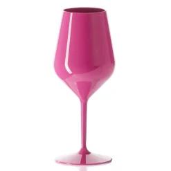 Premium Plastik Vinglas Pink
