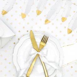 Prikket Organza Bordløber Guld