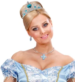 Prinsesse Børnetiara Sølv/Turkis