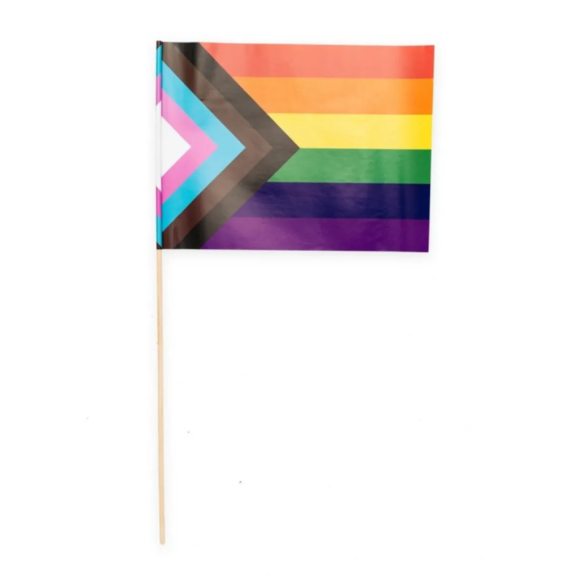 Progress Pride Flag På Pinde