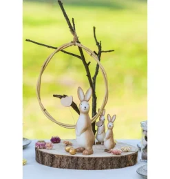Påskehare Figur Med Blomst