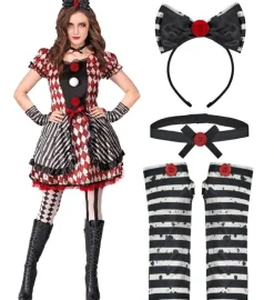 Psyko Harlekin Dukke Kostume