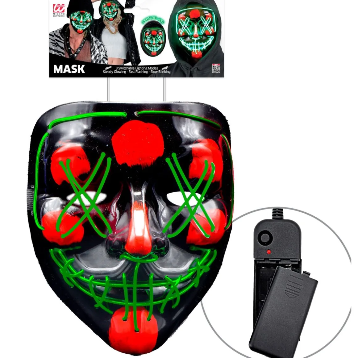 Purge LED Maske Grøn