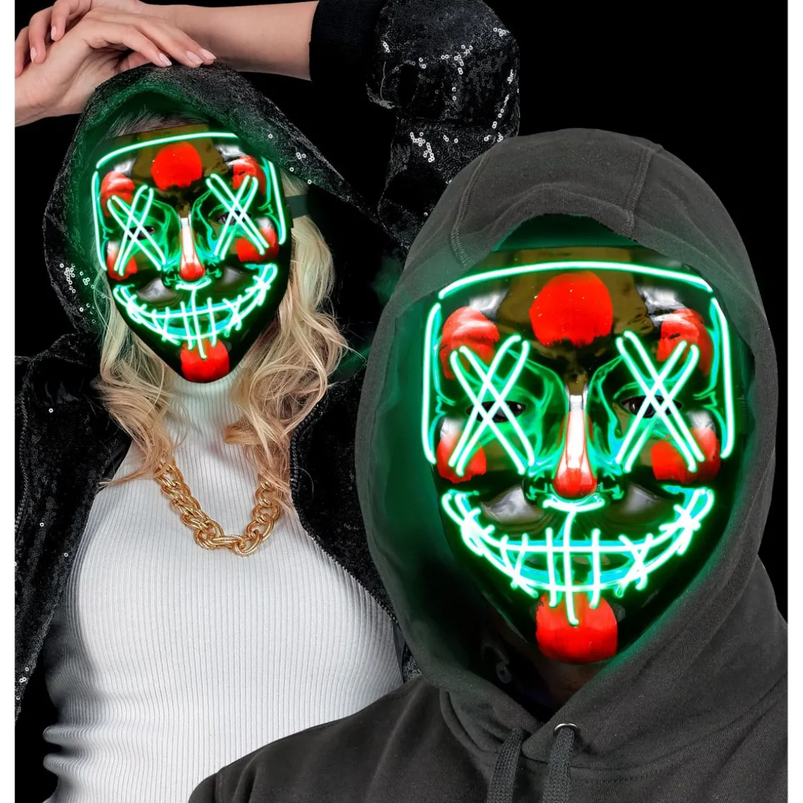 Purge LED Maske Grøn