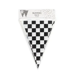 Racer Vimpelguirlande Sort/Hvid