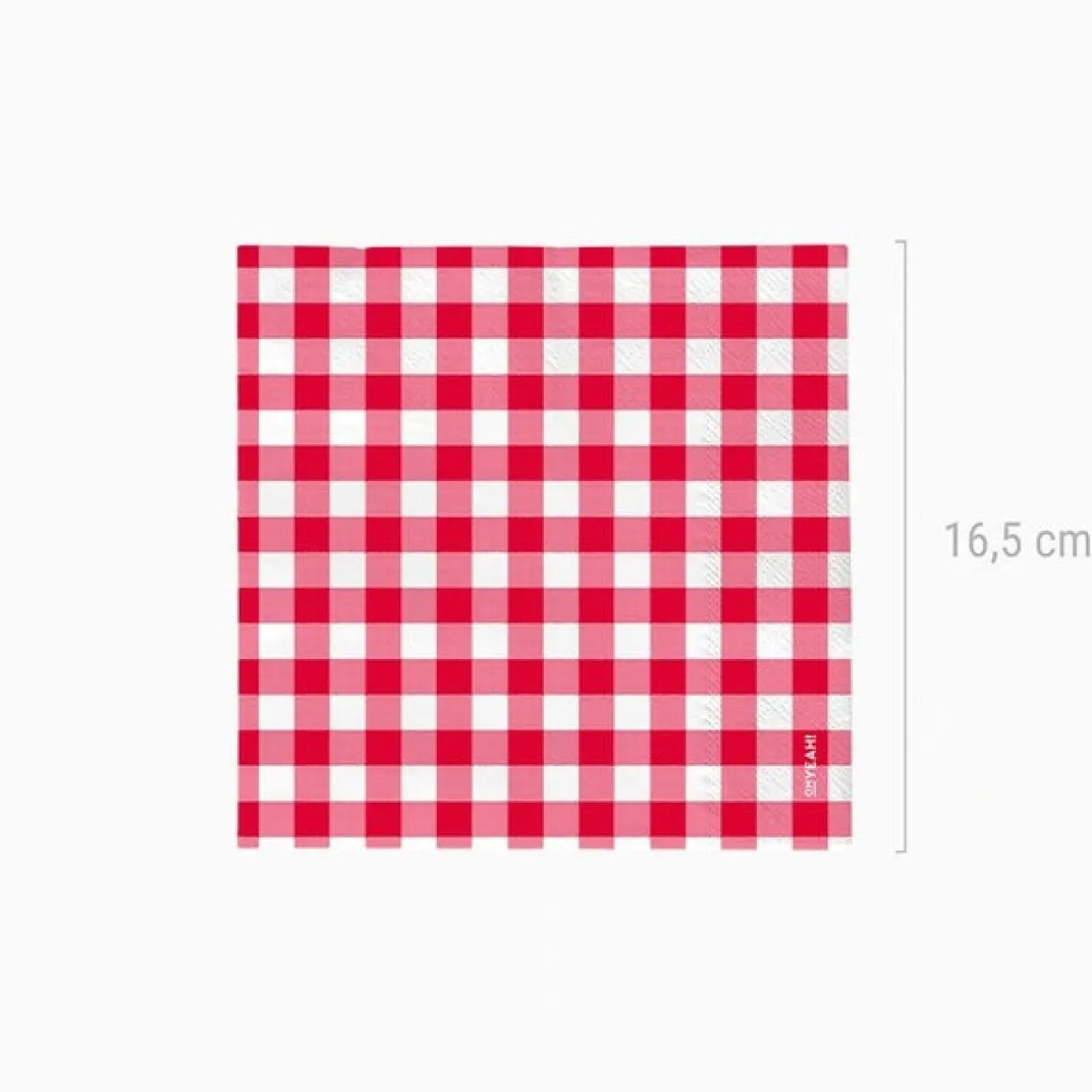 Rød/Hvid Ternede Frokostservietter