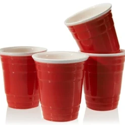 Red Cup Porcelæn Shotsglas
