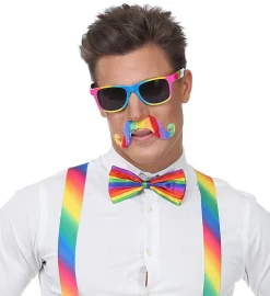 Regnbuefarvet Moustache