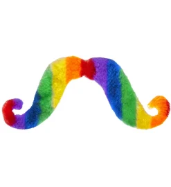 Regnbuefarvet Moustache