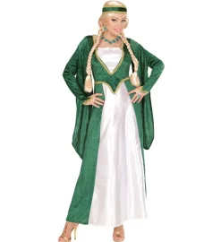 Renaissance Dronning Kostume Grøn