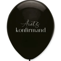 Årets Konfirmand Balloner Sort
