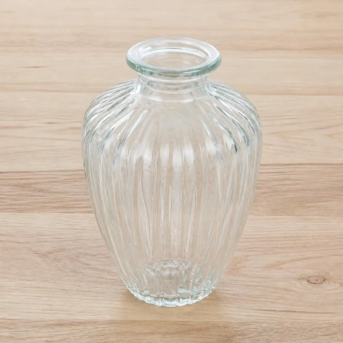 Rillet Glasvase Klar