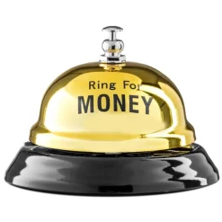 Ring For Money Receptionsklokke Guld