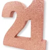 21 Års Bordpynt Glitter Rosaguld