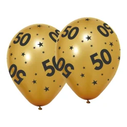 50 Års Latexballoner Guld