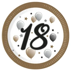 18 Års Paptallerkener Guld