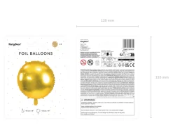 Rund Folieballon Metallisk Guld