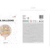 Rund Happy Birthday Blomstret Folieballon