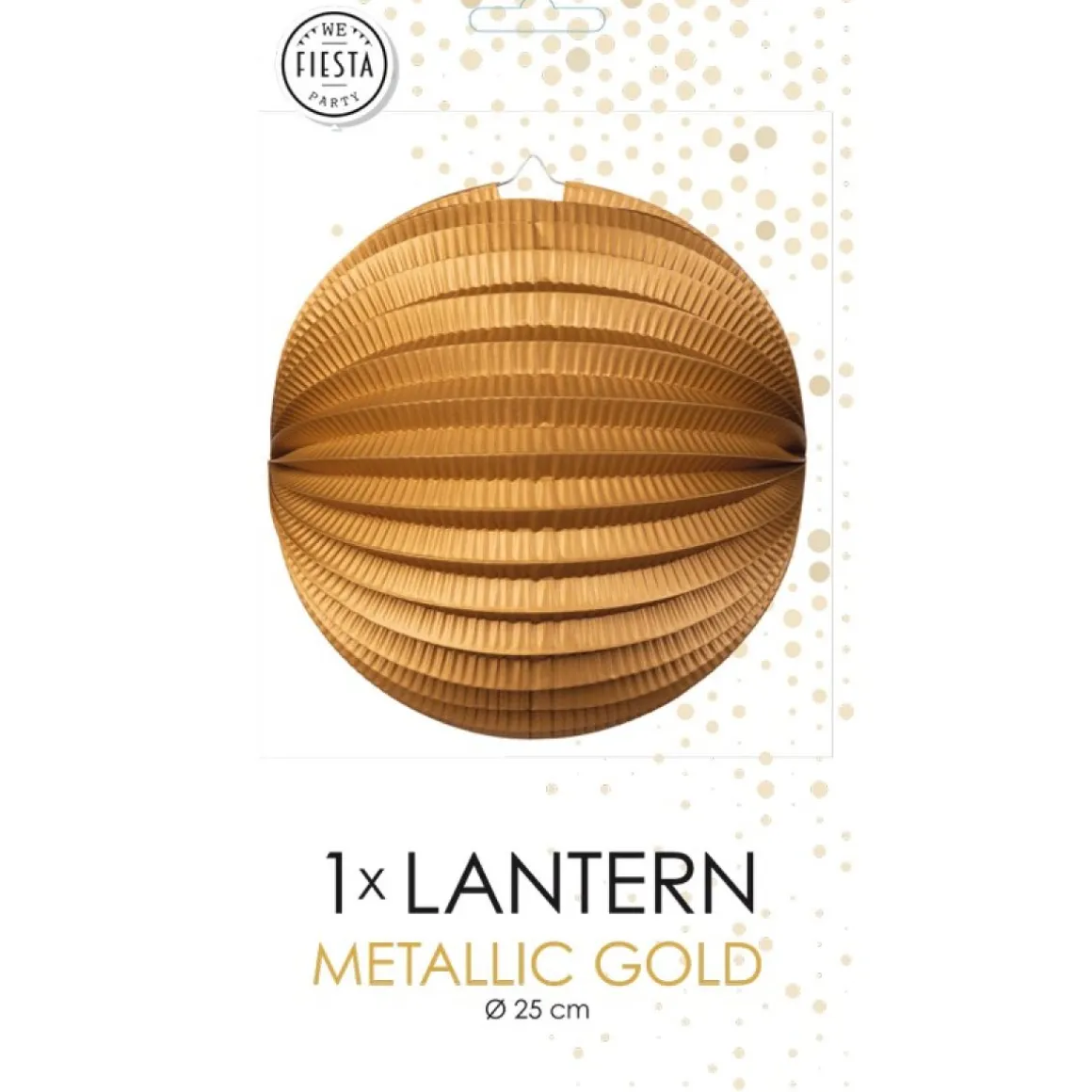 Rund Papirlanterne Metallisk Guld