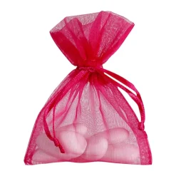 Satinbånd Organzaposer Pink
