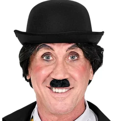 Selvklæbende Chaplin Overskæg Sort