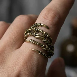 Skelet Hånd Ring Guld