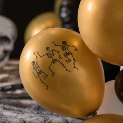 Skelet Latexballoner Guld