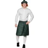 Skotsk Tartan Kilt Grøn