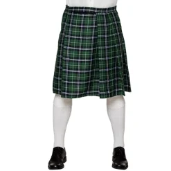 Skotsk Tartan Kilt Grøn