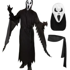 Skrigende Spøgelse Kostume Sort