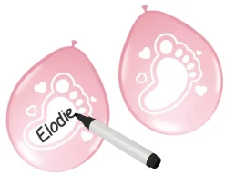 Skrivbare Lyserøde Baby Balloner