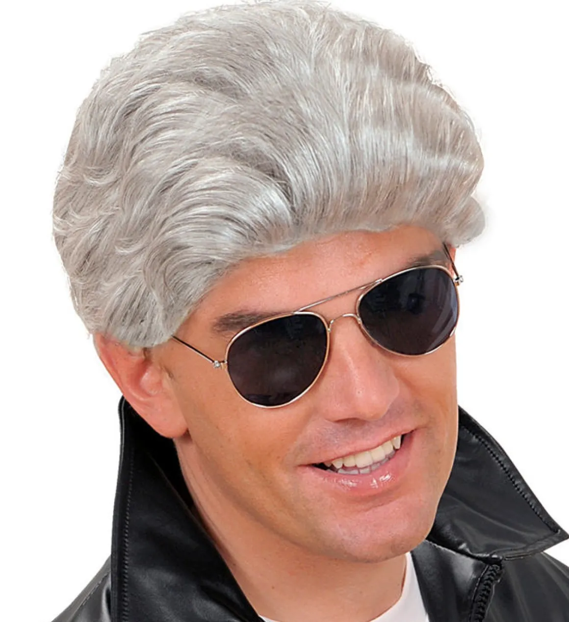 Slikhår Paryk Grease Grå