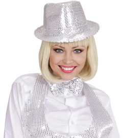Sølv Paillet Fedora