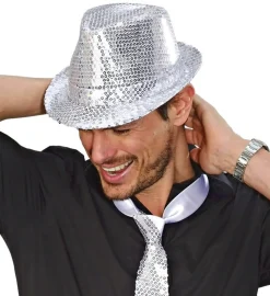 Sølv Paillet Fedora