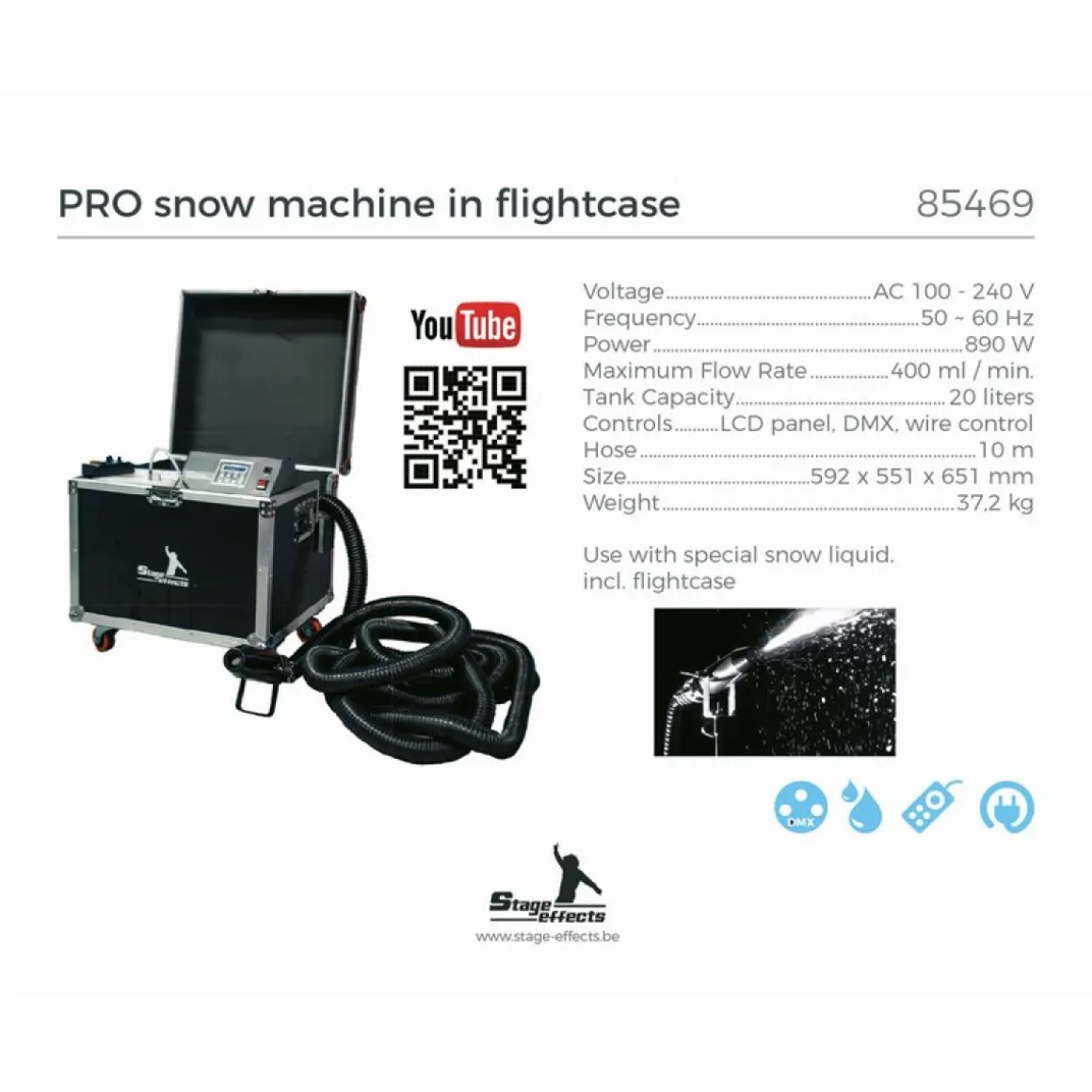 Snekanon Maskine Med Flightcase