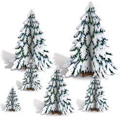 Sneklædte Juletræer Centerpieces